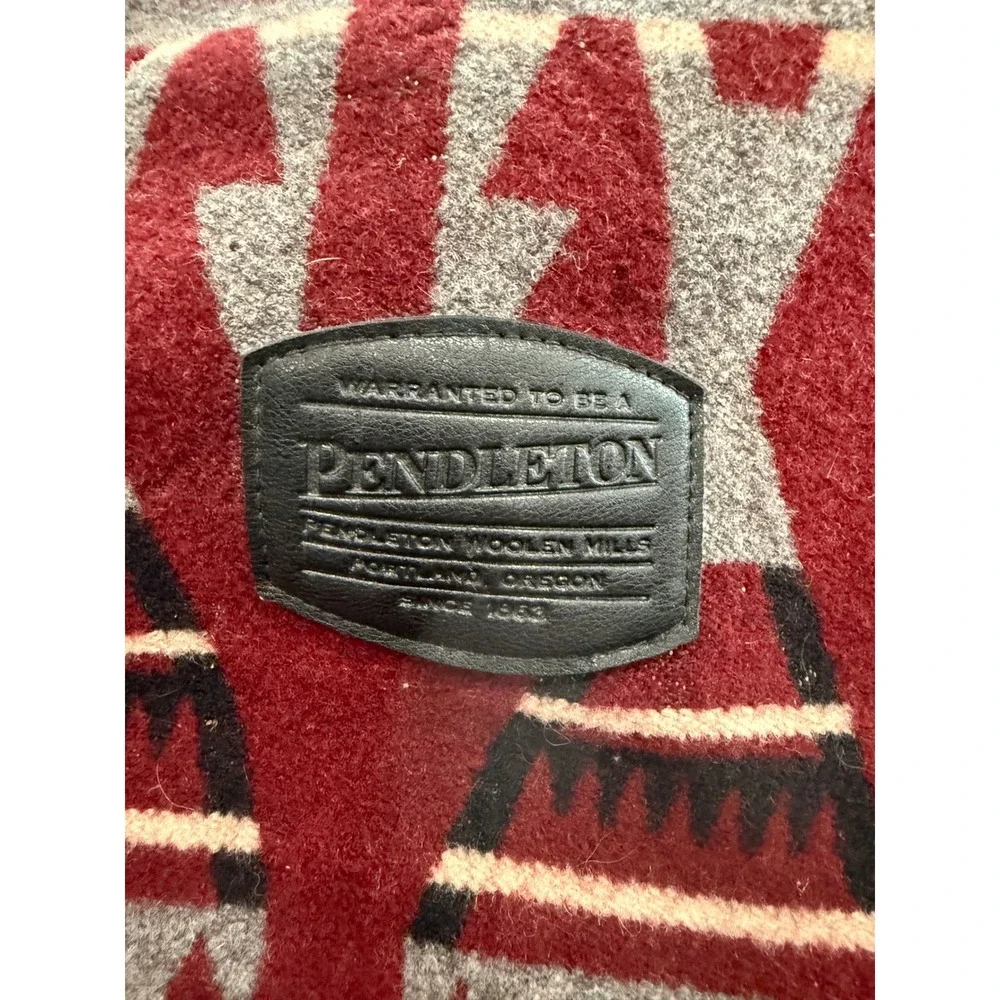 Pendleton Wool Thunderbird Backpack Red Black Geometric Canvas Rucksack